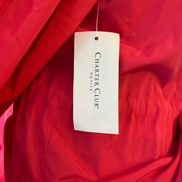 Nwt Charter Club Petite Water-Resistant Hooded Anorak Jacket - Hot Pink - Picture 11 of 11